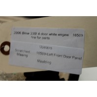 2006 BMW 330i Front Left Driver Door Panel Trim ,Scratched, Missing Molding