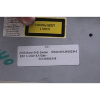 2005 BMW 545i 4.4 Gas Harman Becker CD Player 65126955348 OEM