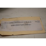 2011 2012 2013 2014 2015 BMW 750i Radiator Coolant Hose 7619706 OEM