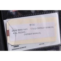 2004 BMW 545i Owners Manual and Case OEM