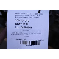 2004 2005 2006 BMW 325xi X3 2.5 6 Cylinder Engine Assembly OEM