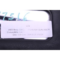 2001-2006 BMW 325i 328i 330i M3 Convertible Sun Visor Right OEM