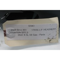 2009 Bmw M3 Convertible 2-Door 4.0L V8 Driver Left Headrest Head Rest