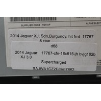 2012-2015 Jaguar XJ 3.0 AM FM CD Radio Receiver Tuner bvjg102b OEM