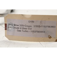 2012 BMW 335i Coupe Oil Coolant Return Line Hose 7583903 OEM