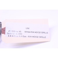 2006 BMW X5 4.4i 4-Door 4.4 Right Upper Grille OEM