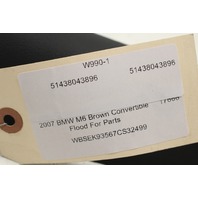 2007 BMW M6 Right Leather A-Pillar A Pillar Trim 51438043896 OEM