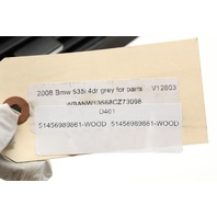2008-2010 BMW 528i 535i 550i Left Dashboard Air Vent With Wood Bezel Trim 51456989861 OEM