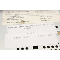 1999 BMW 540i E39 Radio AM FM Cassette Player 8375947 OEM