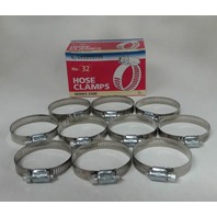 (10) #32 Hose Clamps, Fuel Line, Automotive, worm screw (10) #32 Hose Clamps, Fuel Line, Automotive, worm screw