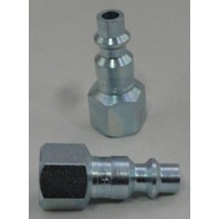 (1) MILTON 728 Air line hose fitting nipple M style 1/4" female NPT thread plug (1) MILTON 728 Air line hose fitting nipple M style 1/4" female NPT thread plug