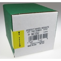 (25) 1.25 ounce 1-1/4 oz MC Style Wheel weight, USA MADE Perfect Equipment (25) 1.25 ounce 1-1/4 oz MC Style Wheel weight, USA MADE Perfect Equipment