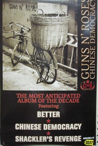 GUNS N' ROSES 2008 chinese democracy 2 sided promo poster Flawless