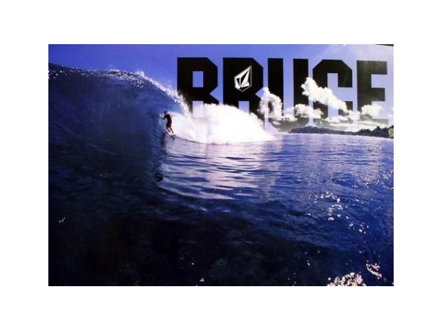 VOLCOM 2005 Bruce Irons tubed SURF promotional poster Flawless New