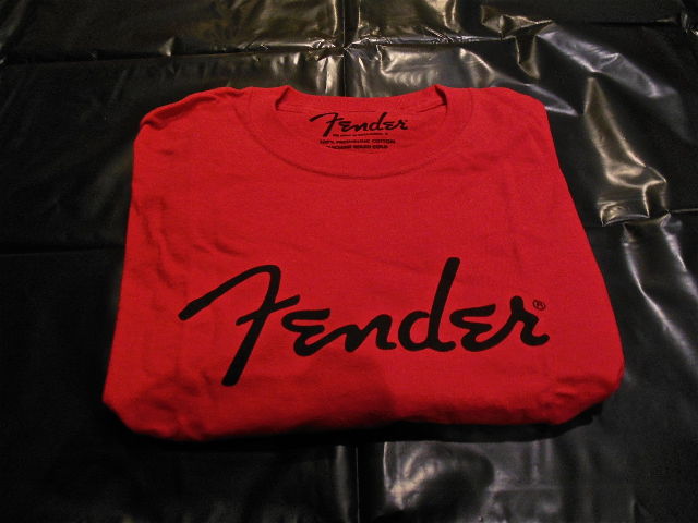 FENDER SPAGHETTI LOGO TEE SHIRT RED SMALL