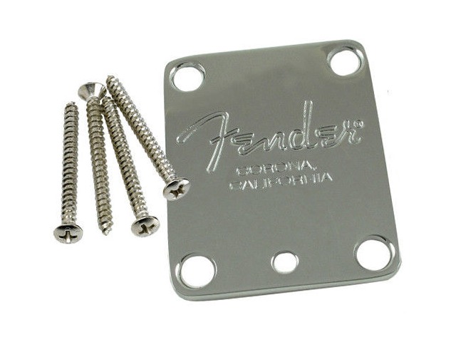 Fender Chrome Neck Plate American Standard Guitar PN 0991445100