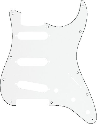 Fender PG, Strat W/B/W 11-Hole 3-Ply (0991360000)