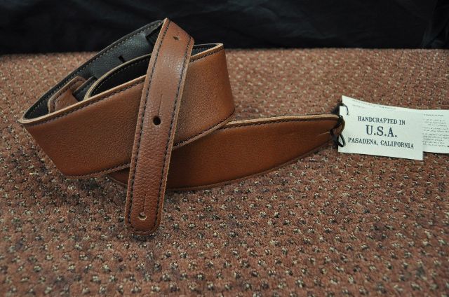 El Dorado Durango Suave Cognac/Chocolate Leather Guitar Strap
