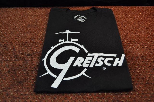 GRETSCH CLASSIC DRUM LOGO TEE BLACK LARGE