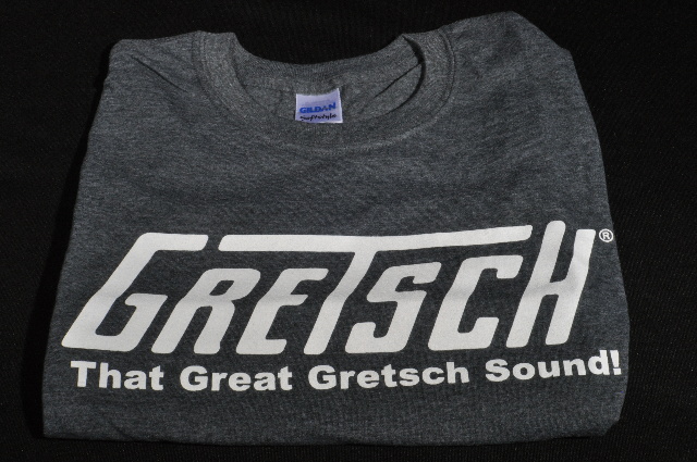 GRETSCH "THAT GREAT GRETSCH SOUND" TEE SHIRT SMALL DARK GRAY