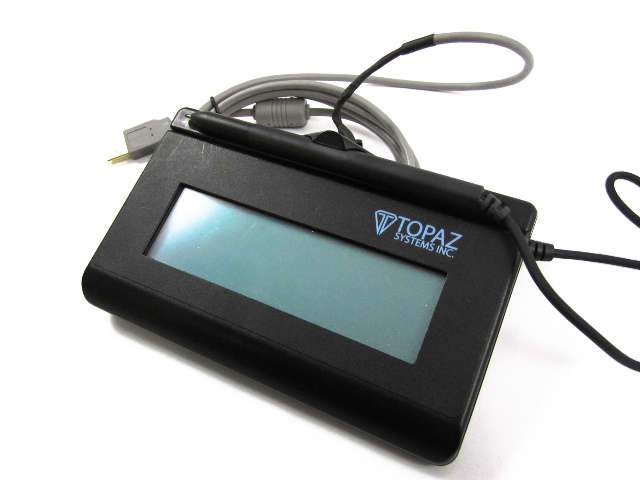 T-LBK462-BSB-R Topaz 1X5 Backlit LCD Signature Reader Capture Pad - 2-3 day Ship