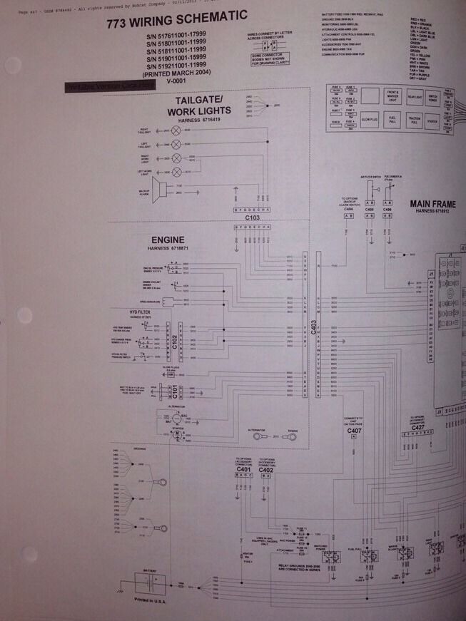 Bobcat 773G Skid Steer Loader Service Manual Turbo Book Form 6900834