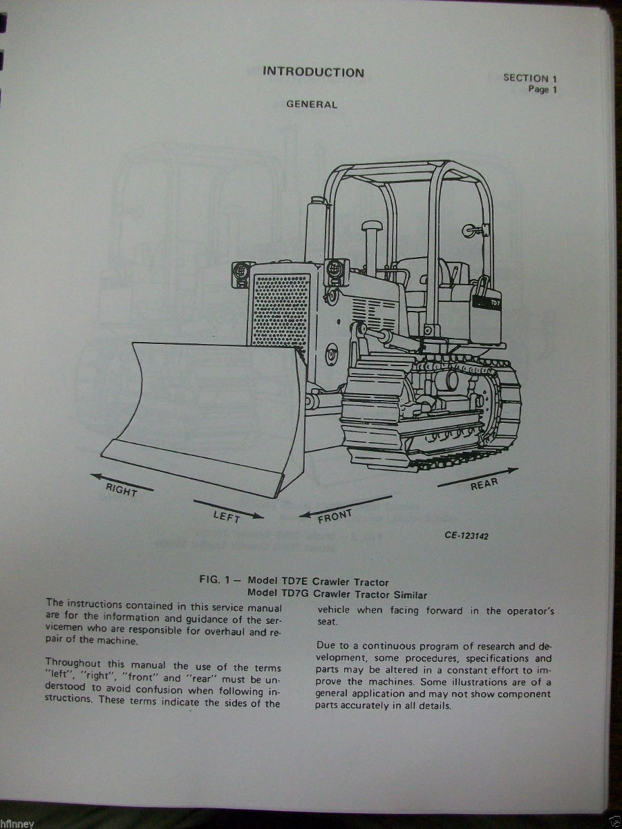 thumbnail image 2 of International TD15B Crawler Loader Tractor Service Repair Manual – Peaceful Creek Print 2 of 3