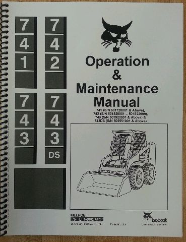 Bobcat 743 Operation Operator Maintenance Manual hi s/n