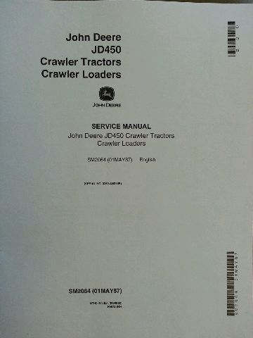 John Deere JD 450 Crawler Loader Service Manual SM2064 repair book PLAIN