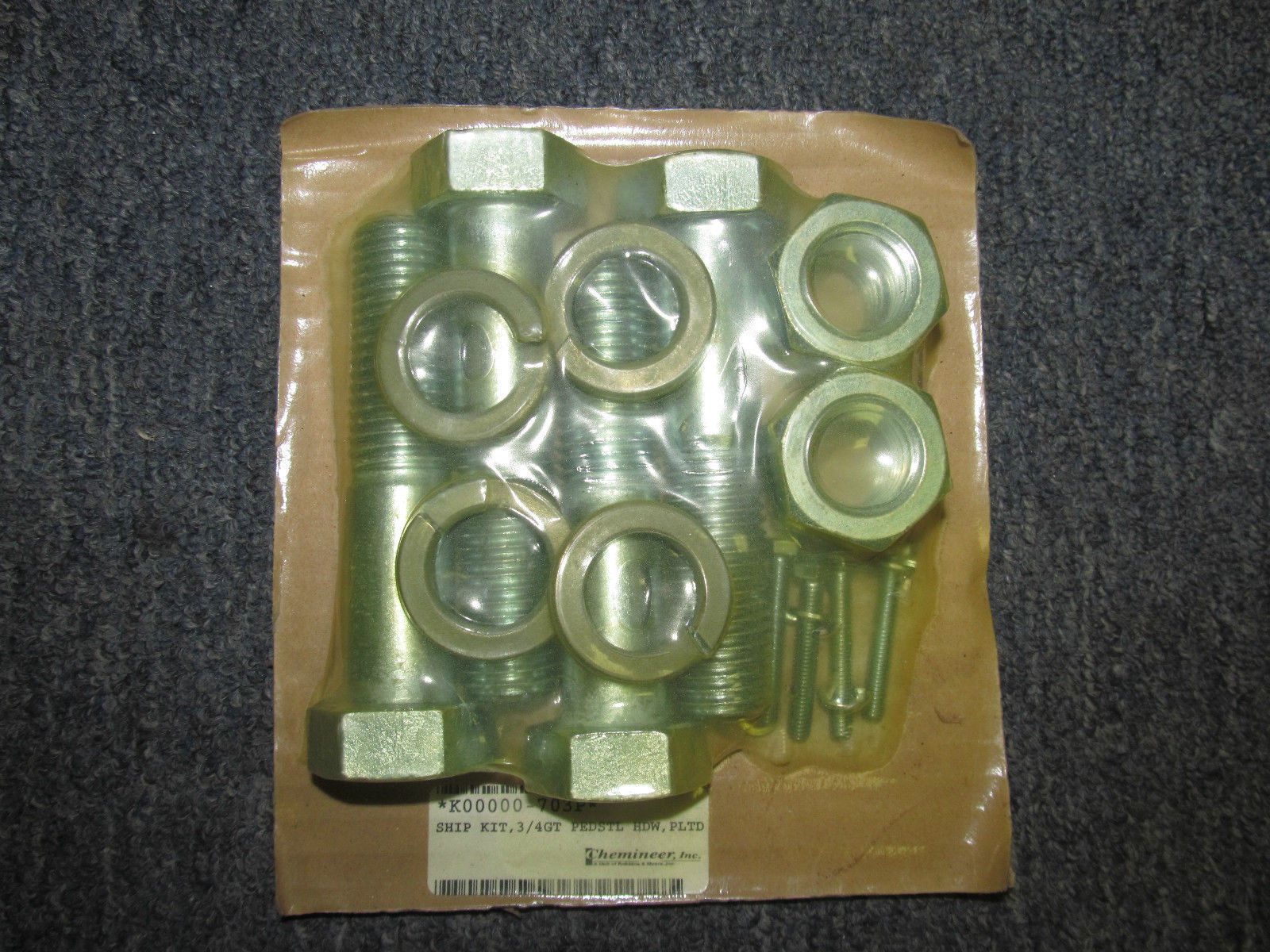 New Chemineer SHIP KIT, 3/4GT PEDSTL HARDWARE, PLTD  K00000-703P