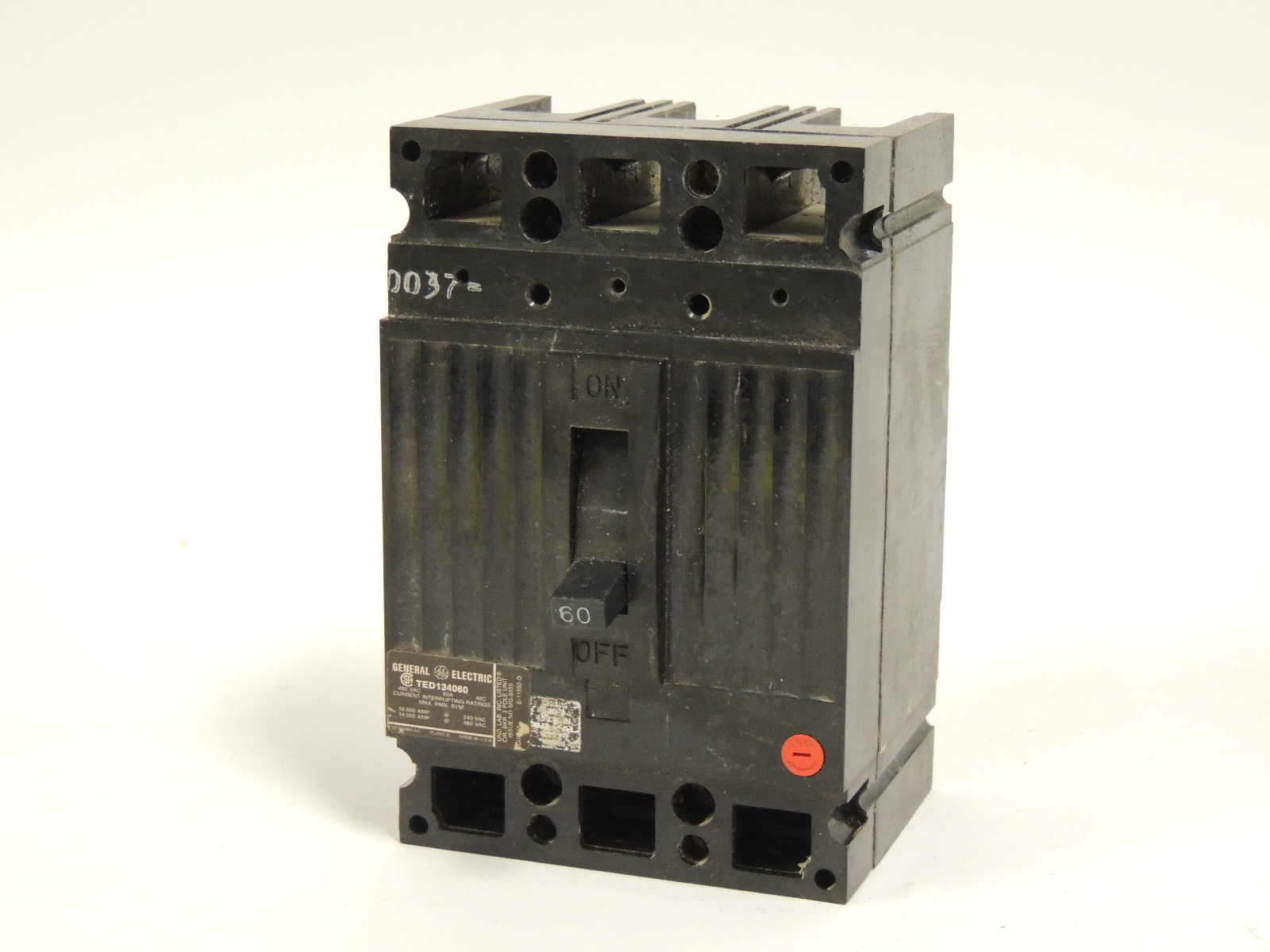 Used GE Circuit Breaker TED134060  60 Amp, 600 VAC, 3 Pole