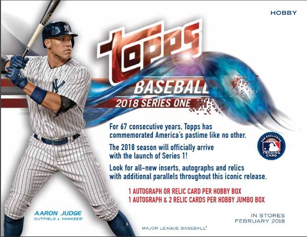 (3) Three 2018 Topps Series 1 Baseball Hobby PACKS (Factory Sealed)(Random)