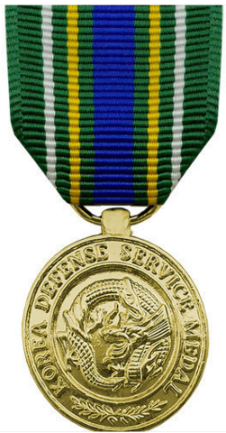 Vanguard Full Size Korea Defense Service Military Award Medal 24K Gold Plated