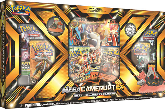 Pokemon TCG Mega Camerupt EX Premium Collection Sealed Box + 2 Random Boosters