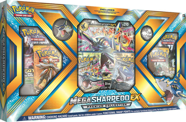 Pokemon TCG Mega Sharpedo EX Premium Collection Sealed Box + 2 Random Boosters
