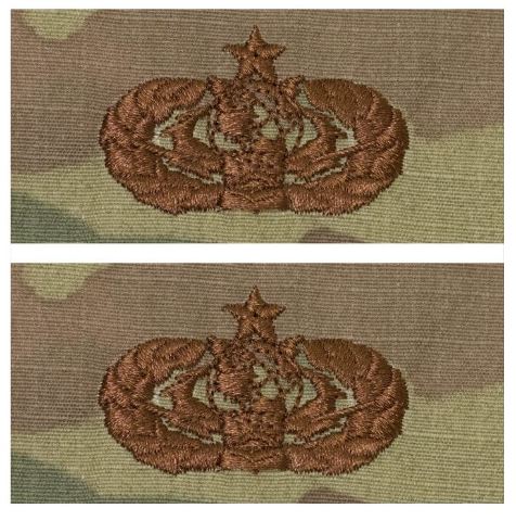 Vanguard AIR FORCE EMBROIDERED BADGE: CYBERSPACE SUPPORT: SENIOR ON OCP (Pair)