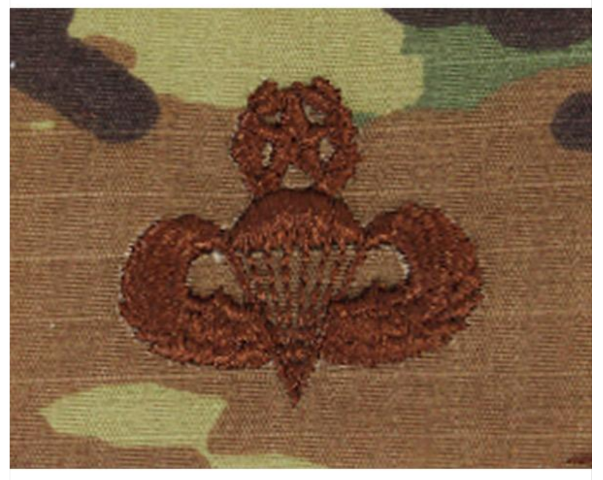 Vanguard AIR FORCE EMBROIDERED BADGE PARACHUTIST MASTER - EMBROIDERED ON OCP
