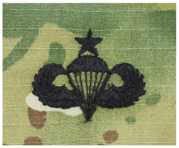 Vanguard ARMY EMBROIDERED BADGE ON OCP SEW ON PARACHUTIST - SENIOR