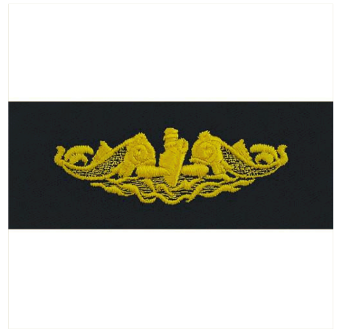 Vanguard NAVY EMBROIDERED BADGE: SUBMARINE OFFICER - EMBROIDERED ON COVERALL