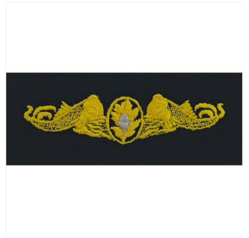 Vanguard NAVY EMBROIDERED BADGE: SUBMARINE MEDICAL - EMBROIDERED ON COVERALL