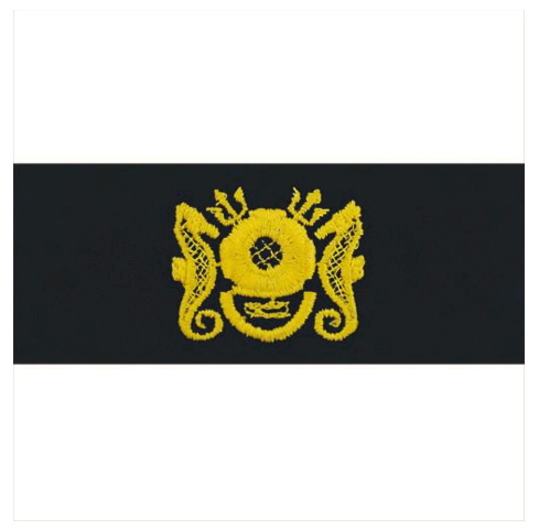 Vanguard NAVY EMBROIDERED BADGE: DIVING OFFICER - EMBROIDERED ON COVERALL