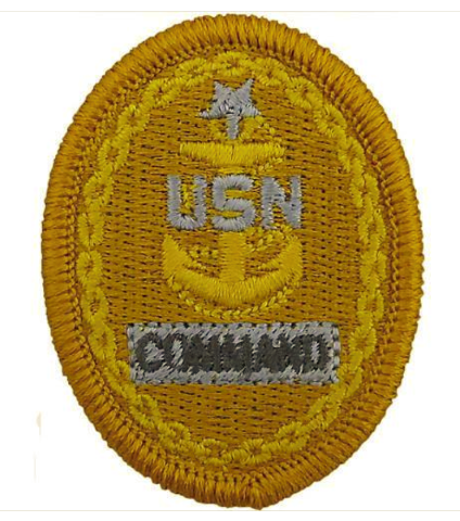 Vanguard NAVY EMBROIDERED BADGE: E8 COMMAND - EMBROIDERED ON COVERALL