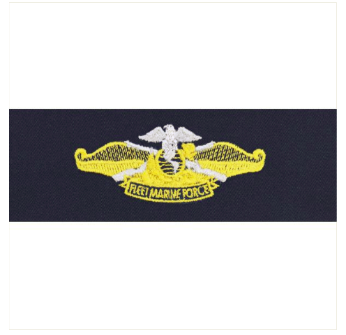 Vanguard NAVY EMBROIDERED BADGE: FLEET MARINE FORCE OFFICER - COVERALL