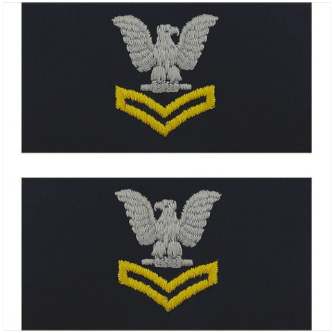 Vanguard NAVY EMBROIDERED COLLAR DEVICE: E5 SECOND CLASS PETTY OFFICER COVERALL