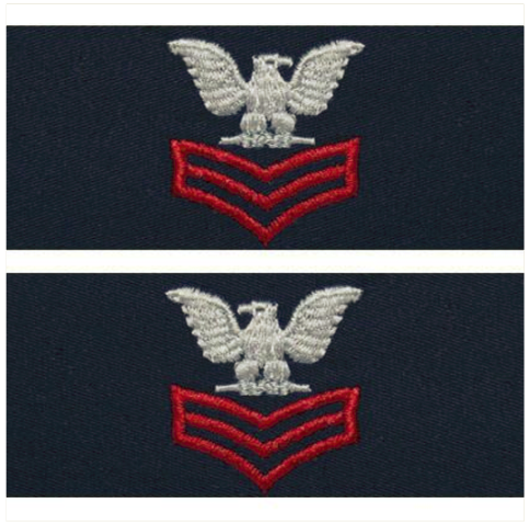 Vanguard NAVY EMBROIDERED COLLAR DEVICE: E6 FIRST CLASS - COVERALL