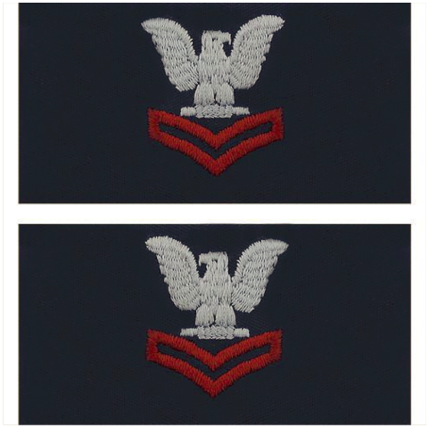 Vanguard NAVY EMBROIDERED COLLAR DEVICE: E5 SECOND CLASS - COVERALL