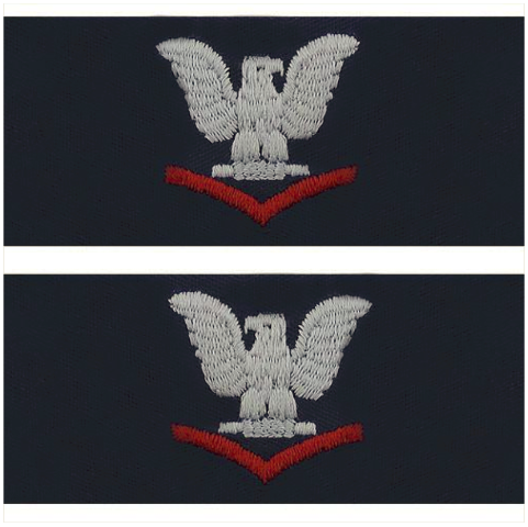 Vanguard NAVY EMBROIDERED COLLAR DEVICE: E4 THIRD CLASS - COVERALL