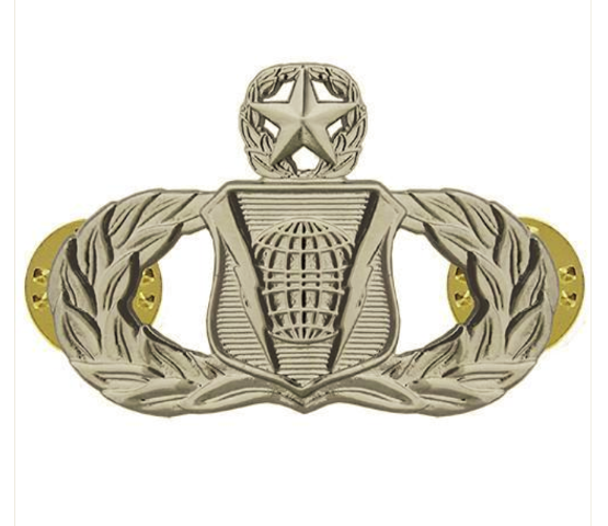Vanguard AIR FORCE BADGE: COMMAND AND CONTROL: MASTER - REGULATION SIZE