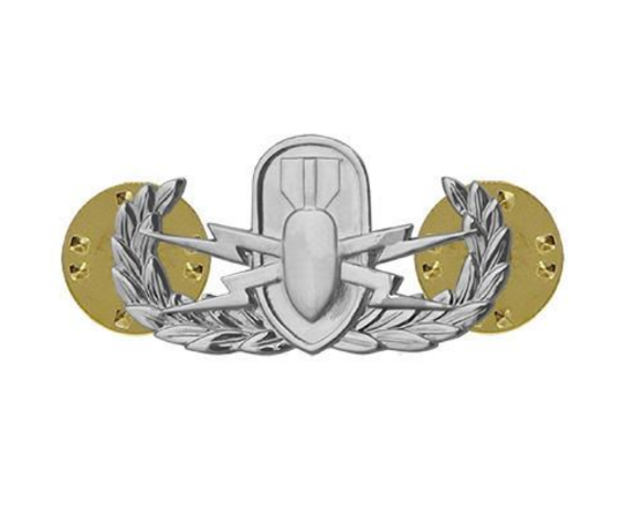 Vanguard Air Force BADGE EXPLOSIVE ORDNANCE DISPOSAL MINIATURE MIRROR FINISH