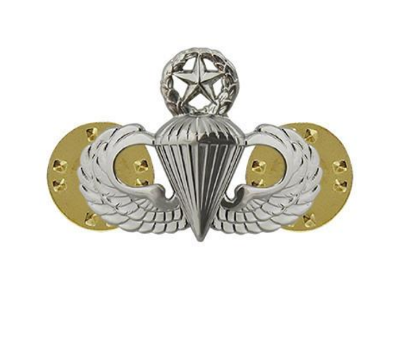 Vanguard ARMY DRESS BADGE: MASTER PARACHUTIST - MINIATURE, MIRROR FINISH